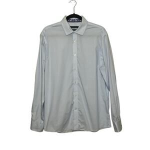 Tommy Hilfiger light blue long sleeves button dress slim fit shirt size Large